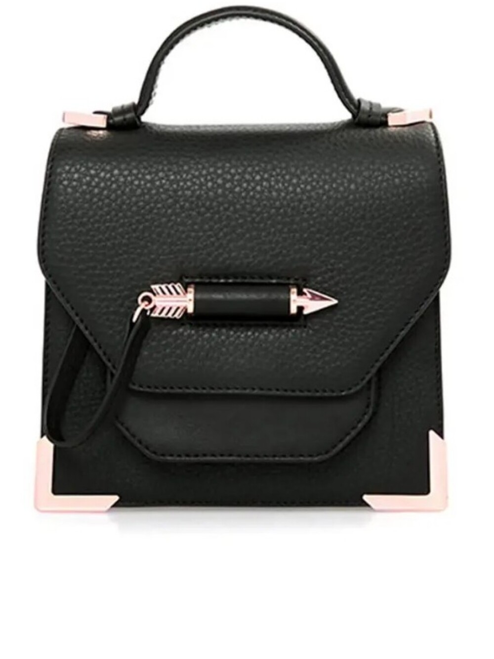 Mackage Top-Handle Crossbody Bag with Rose Gold Hardware - Picture 2 of 10